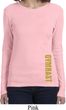 Ladies Shirt Gold Shimmer Gymnast Bottom Print Long Sleeve Tee T-Shirt