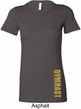 Ladies Shirt Gold Shimmer Gymnast Bottom Print Longer Length T-Shirt