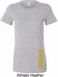 Ladies Shirt Gold Shimmer Gymnast Bottom Print Longer Length T-Shirt
