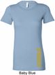 Ladies Shirt Gold Shimmer Gymnast Bottom Print Longer Length T-Shirt