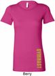 Ladies Shirt Gold Shimmer Gymnast Bottom Print Longer Length T-Shirt
