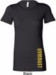 Ladies Shirt Gold Shimmer Gymnast Bottom Print Longer Length T-Shirt