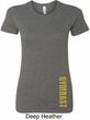 Ladies Shirt Gold Shimmer Gymnast Bottom Print Longer Length T-Shirt