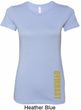Ladies Shirt Gold Shimmer Gymnast Bottom Print Longer Length T-Shirt