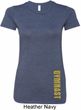 Ladies Shirt Gold Shimmer Gymnast Bottom Print Longer Length T-Shirt