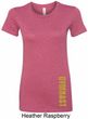 Ladies Shirt Gold Shimmer Gymnast Bottom Print Longer Length T-Shirt