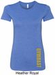 Ladies Shirt Gold Shimmer Gymnast Bottom Print Longer Length T-Shirt
