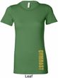 Ladies Shirt Gold Shimmer Gymnast Bottom Print Longer Length T-Shirt