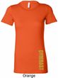 Ladies Shirt Gold Shimmer Gymnast Bottom Print Longer Length T-Shirt