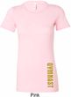 Ladies Shirt Gold Shimmer Gymnast Bottom Print Longer Length T-Shirt