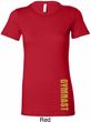Ladies Shirt Gold Shimmer Gymnast Bottom Print Longer Length T-Shirt