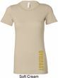 Ladies Shirt Gold Shimmer Gymnast Bottom Print Longer Length T-Shirt