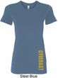 Ladies Shirt Gold Shimmer Gymnast Bottom Print Longer Length T-Shirt