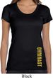 Ladies Shirt Gold Shimmer Gymnast Bottom Print Scoop Neck Tee T-Shirt
