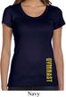 Ladies Shirt Gold Shimmer Gymnast Bottom Print Scoop Neck Tee T-Shirt