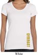 Ladies Shirt Gold Shimmer Gymnast Bottom Print Scoop Neck Tee T-Shirt