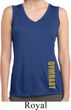 Ladies Shirt Gold Shimmer Gymnast Bottom Print Sleeveless Dry Wicking