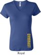 Ladies Shirt Gold Shimmer Gymnast Bottom Print V-neck Tee T-Shirt