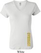 Ladies Shirt Gold Shimmer Gymnast Bottom Print V-neck Tee T-Shirt