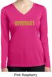 Ladies Shirt Gold Shimmer Gymnast Dry Wicking Long Sleeve Tee