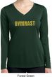 Ladies Shirt Gold Shimmer Gymnast Dry Wicking Long Sleeve Tee