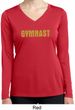 Ladies Shirt Gold Shimmer Gymnast Dry Wicking Long Sleeve Tee