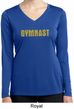Ladies Shirt Gold Shimmer Gymnast Dry Wicking Long Sleeve Tee