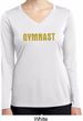 Ladies Shirt Gold Shimmer Gymnast Dry Wicking Long Sleeve Tee