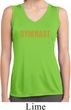Ladies Shirt Gold Shimmer Gymnast Sleeveless Moisture Wicking Tee