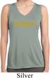 Ladies Shirt Gold Shimmer Gymnast Sleeveless Moisture Wicking Tee
