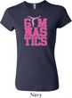 Ladies Shirt Gymnastics Text Crewneck Tee T-Shirt