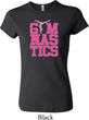 Ladies Shirt Gymnastics Text Crewneck Tee T-Shirt
