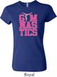 Ladies Shirt Gymnastics Text Crewneck Tee T-Shirt