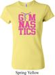 Ladies Shirt Gymnastics Text Crewneck Tee T-Shirt