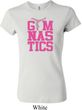 Ladies Shirt Gymnastics Text Crewneck Tee T-Shirt