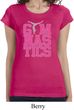 Ladies Shirt Gymnastics Text Longer Length Tee T-Shirt