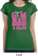 Ladies Shirt Gymnastics Text Longer Length Tee T-Shirt
