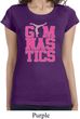 Ladies Shirt Gymnastics Text Longer Length Tee T-Shirt