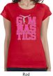Ladies Shirt Gymnastics Text Longer Length Tee T-Shirt