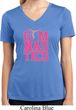 Ladies Shirt Gymnastics Text Moisture Wicking V-neck Tee