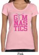 Ladies Shirt Gymnastics Text Scoop Neck Tee T-Shirt