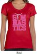Ladies Shirt Gymnastics Text Scoop Neck Tee T-Shirt