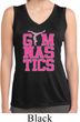 Ladies Shirt Gymnastics Text Sleeveless Moisture Wicking Tee