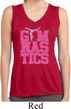 Ladies Shirt Gymnastics Text Sleeveless Moisture Wicking Tee