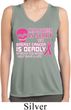 Ladies Shirt Halloween Cancer Deadly Sleeveless Moisture Wicking Tee
