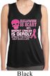 Ladies Shirt Halloween Cancer Deadly Sleeveless Moisture Wicking Tee