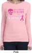 Ladies Shirt Halloween Scary Breast Cancer Deadly Long Sleeve Tee