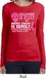 Ladies Shirt Halloween Scary Breast Cancer Deadly Long Sleeve Tee