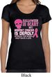 Ladies Shirt Halloween Scary Breast Cancer Deadly Scoop Neck Tee