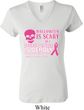 Ladies Shirt Halloween Scary Breast Cancer Deadly V-neck Tee T-Shirt